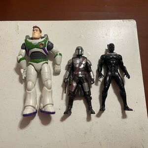 Hasbro Silver and Black Action Figures